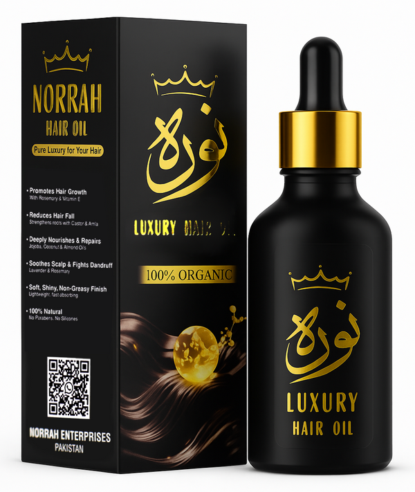 Norrah Luxury Hair Oil (50 ml) – Non-Greasy & Natural | Anti Hair Fall & Nourishing Care